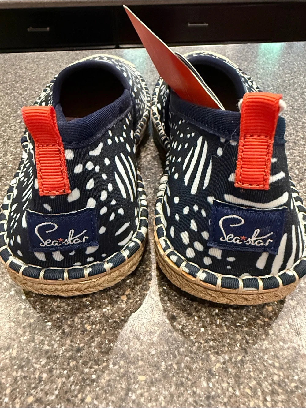 Sea Star Beachcomber Navy Patterned Espadrille Slippers